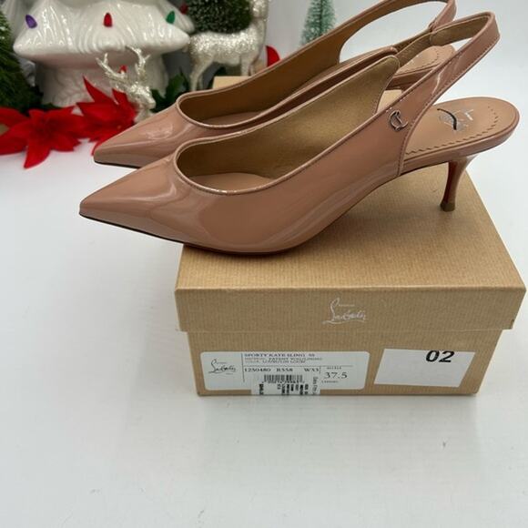 Christian louboutin women's sporty Kate 55 Patent Leather size 37.5 made Italy - Picture 1 of 11